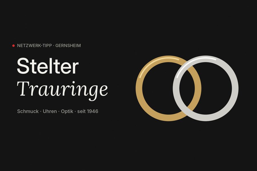 Grafik: Netzwerk-Tipp Stelter Gernsheim – Trauringe, Schmuck, Uhren und Optik